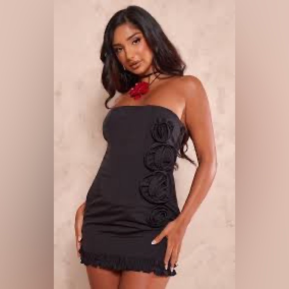 PrettyLittleThing Black Corset mini dress - 8 - Picture 2 of 7